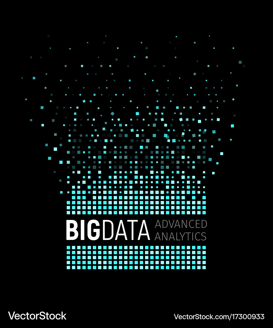 Abstract Big Data Connection vector image