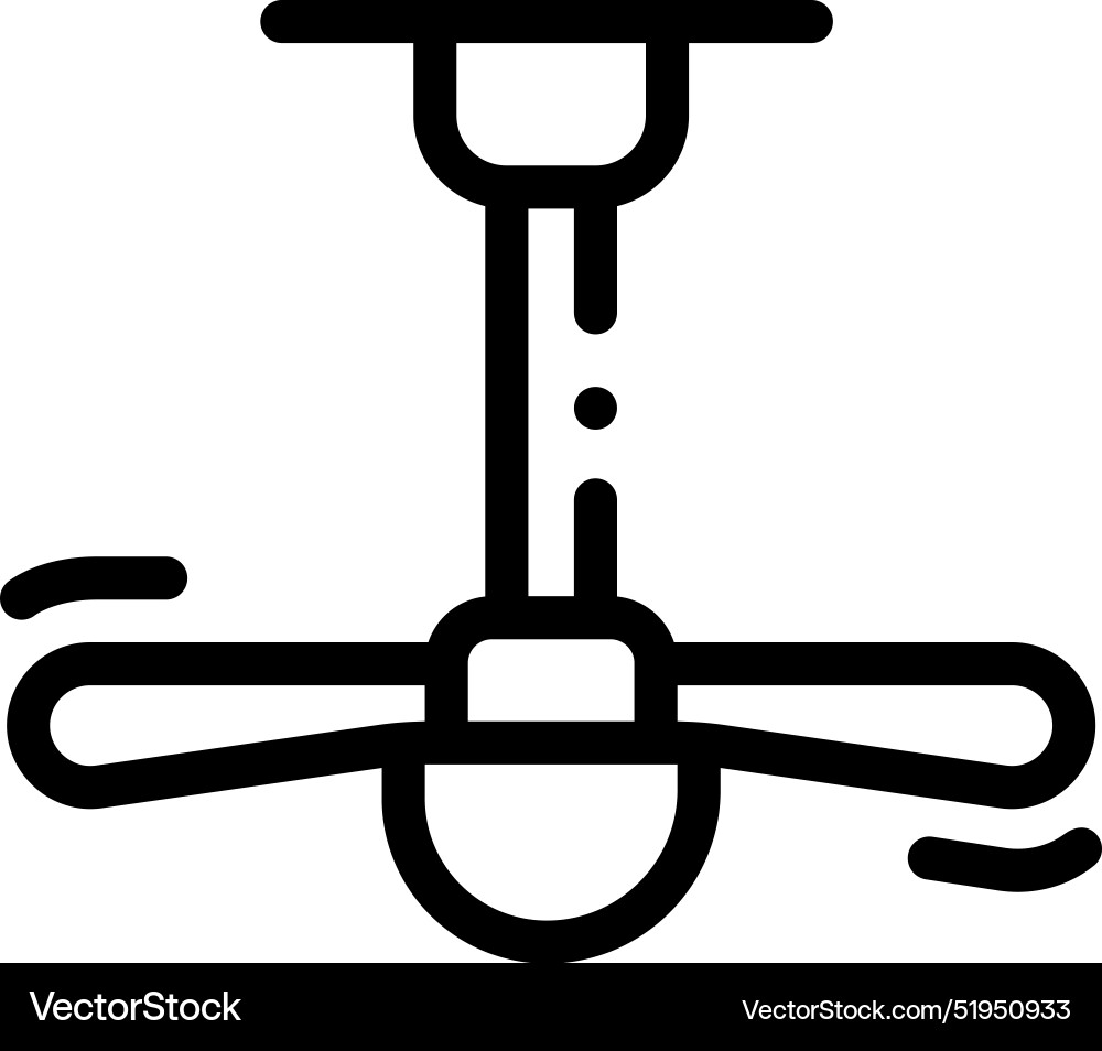 Ceiling fan icon thin linear style design Ceiling fan icon thin linear style design vector image