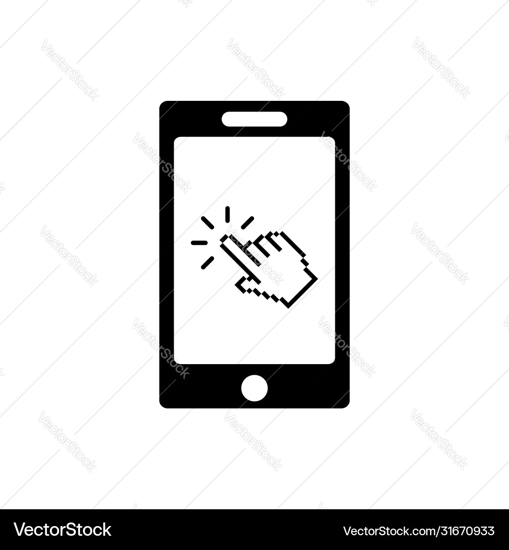 Click icon cursor symbol mouse Click icon cursor symbol mouse vector image
