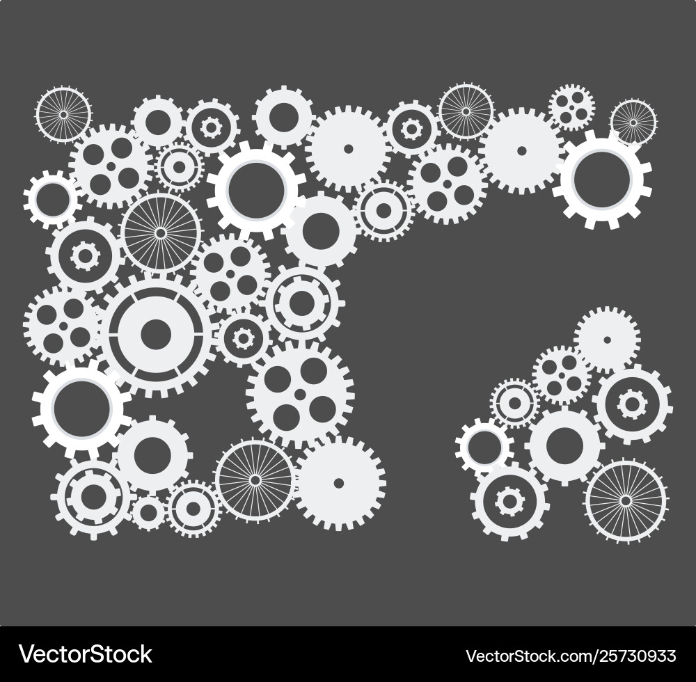 Cogs and gears abstract background on isolated Cogs and gears abstract background on isolated vector image