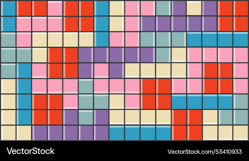 Colorful block shapes background retro game Vector Image