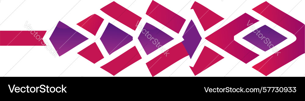 Colorful interlocking geometric pattern abstract vector image
