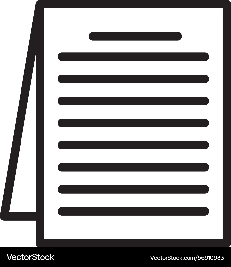 Document linear style icon design Vector Image