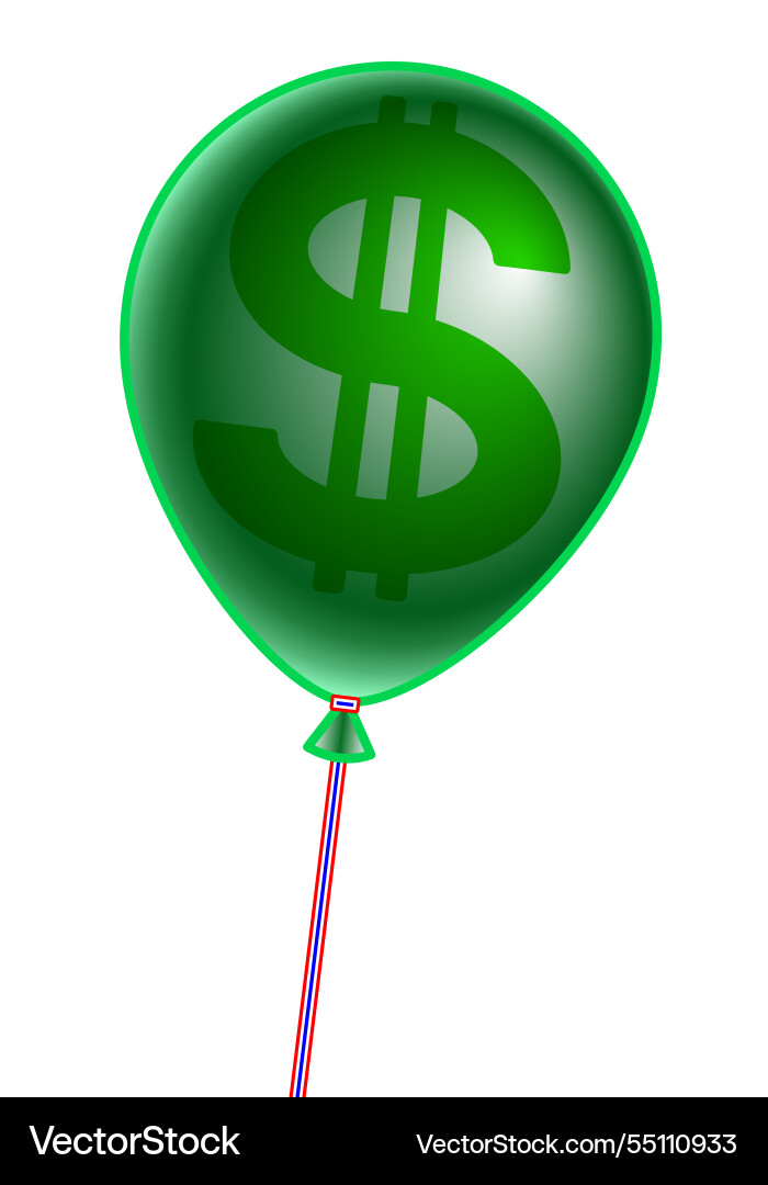 Dollar on balloon Vector Image