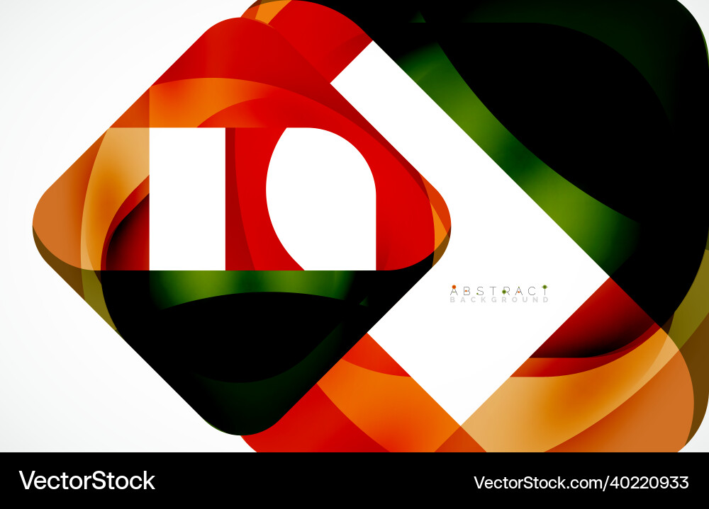 Dynamic Memphis Square Background vector image