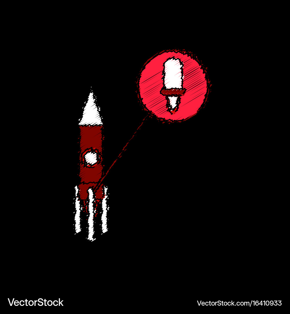 Flat icon design collection rocket and engine Vector Image
