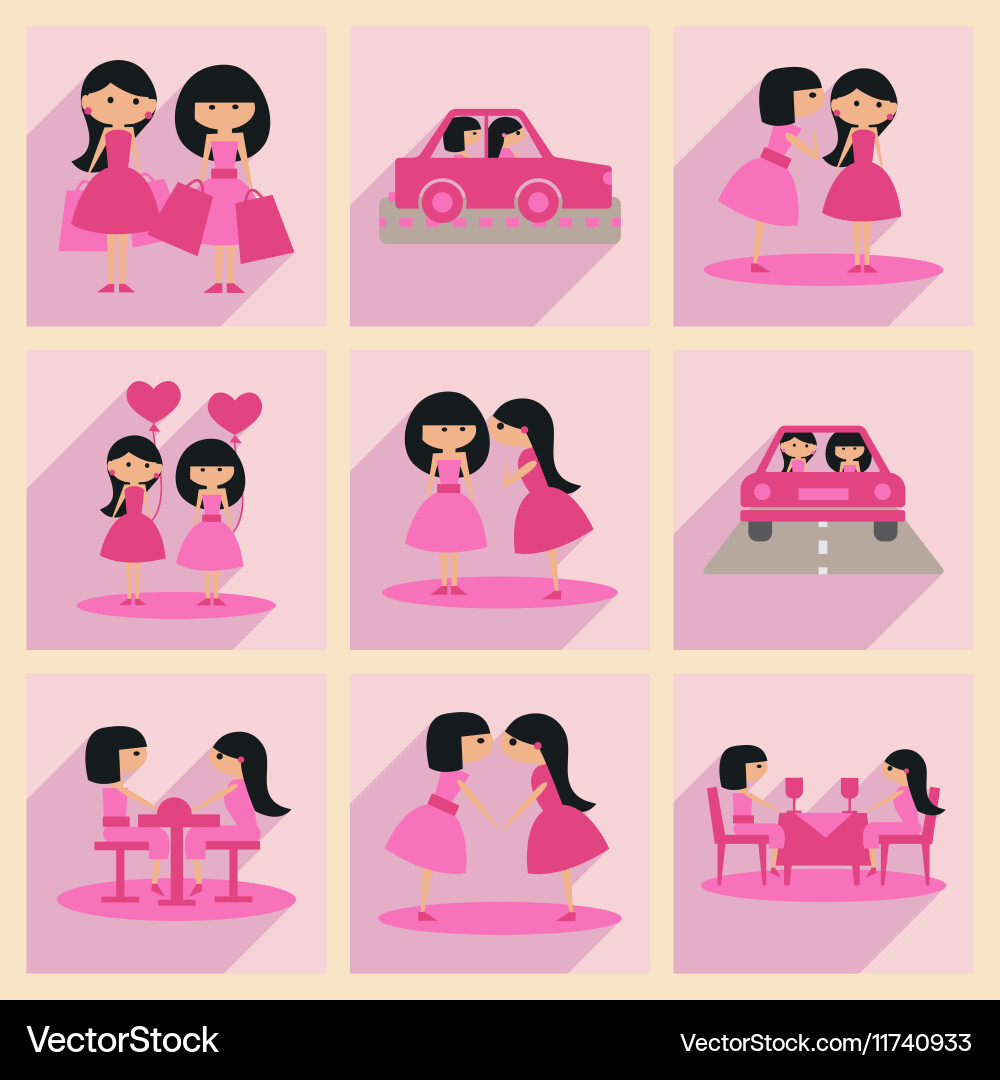 Flat with shadow concept and mobile application vector image
