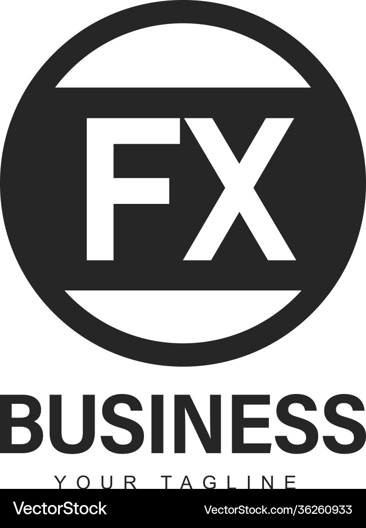 Fx initial a logo design with abstract style Fx initial a logo design with abstract style vector image