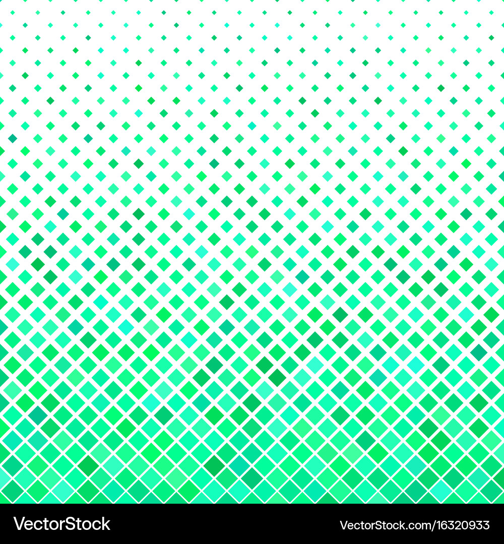Green diagonal square pattern background vector image