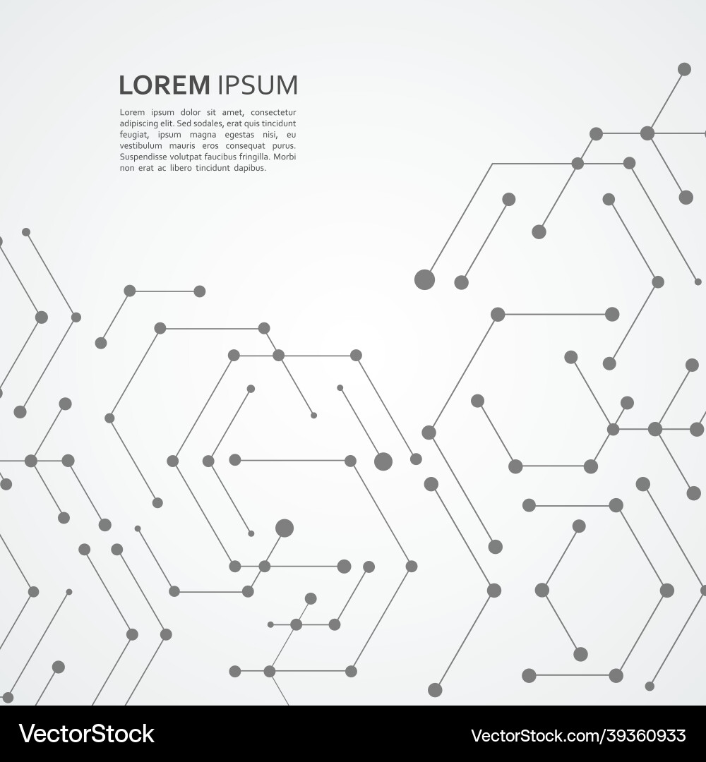 Hexagonal Network Connection vector image