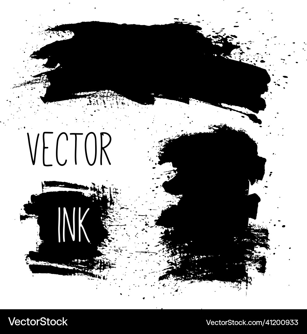 Ink texture set Ink texture set vector image