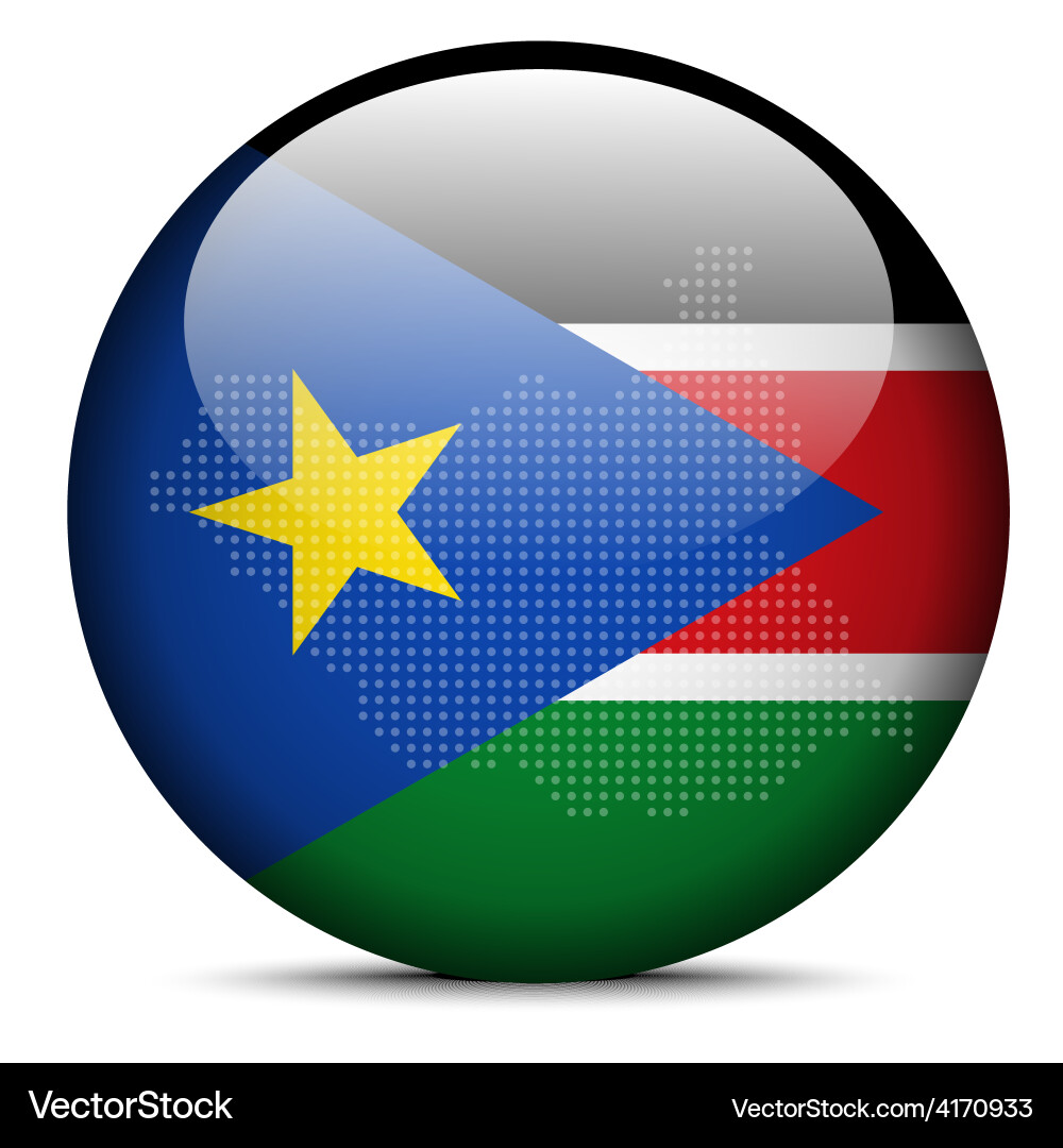 Map with dot pattern on flag button of republic vector image