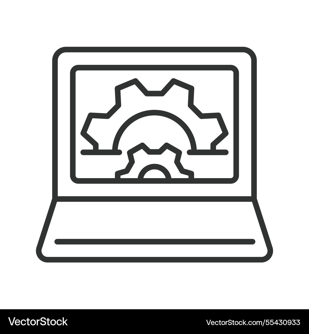 Optimization icon in line design Optimization icon in line design vector image
