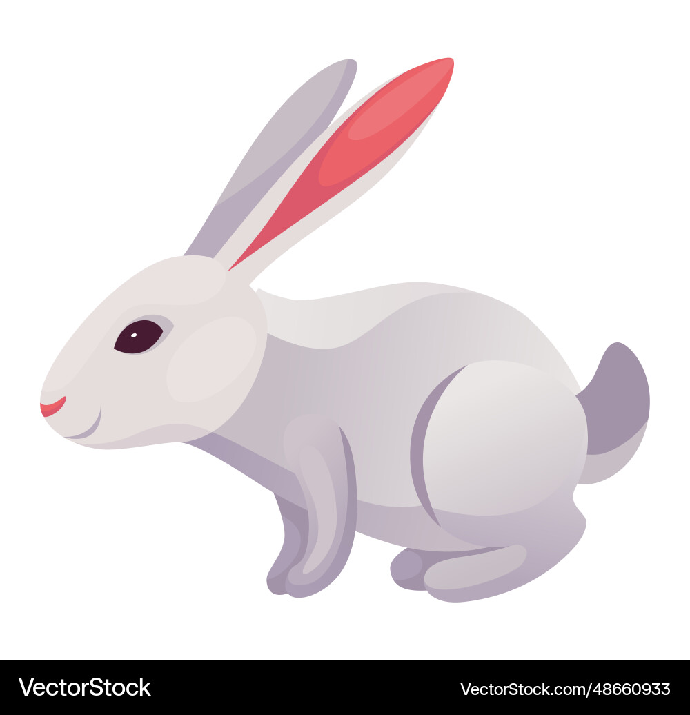Rabbit animation icon bunny jump or running Rabbit animation icon bunny jump or running vector image
