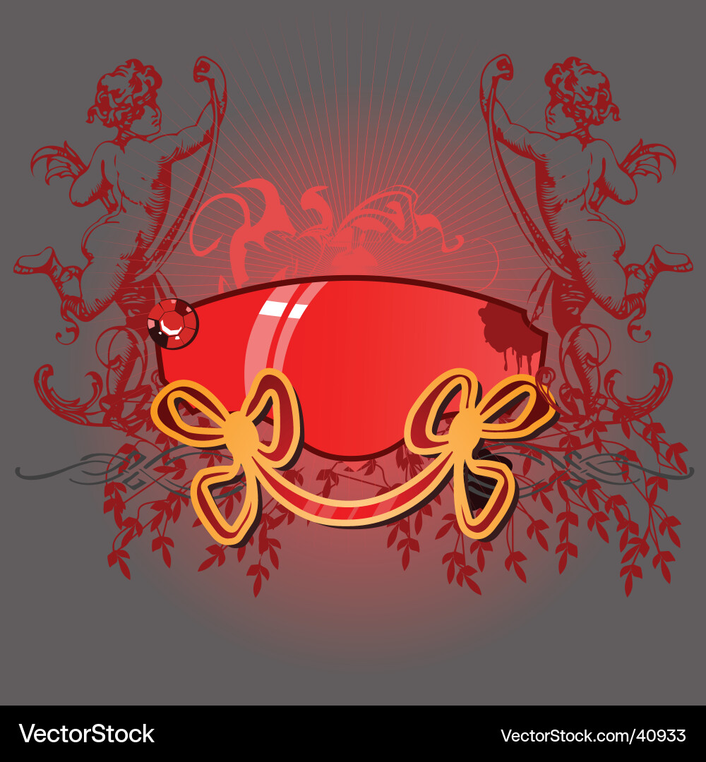 Romantic Cupid Banner Vector Image