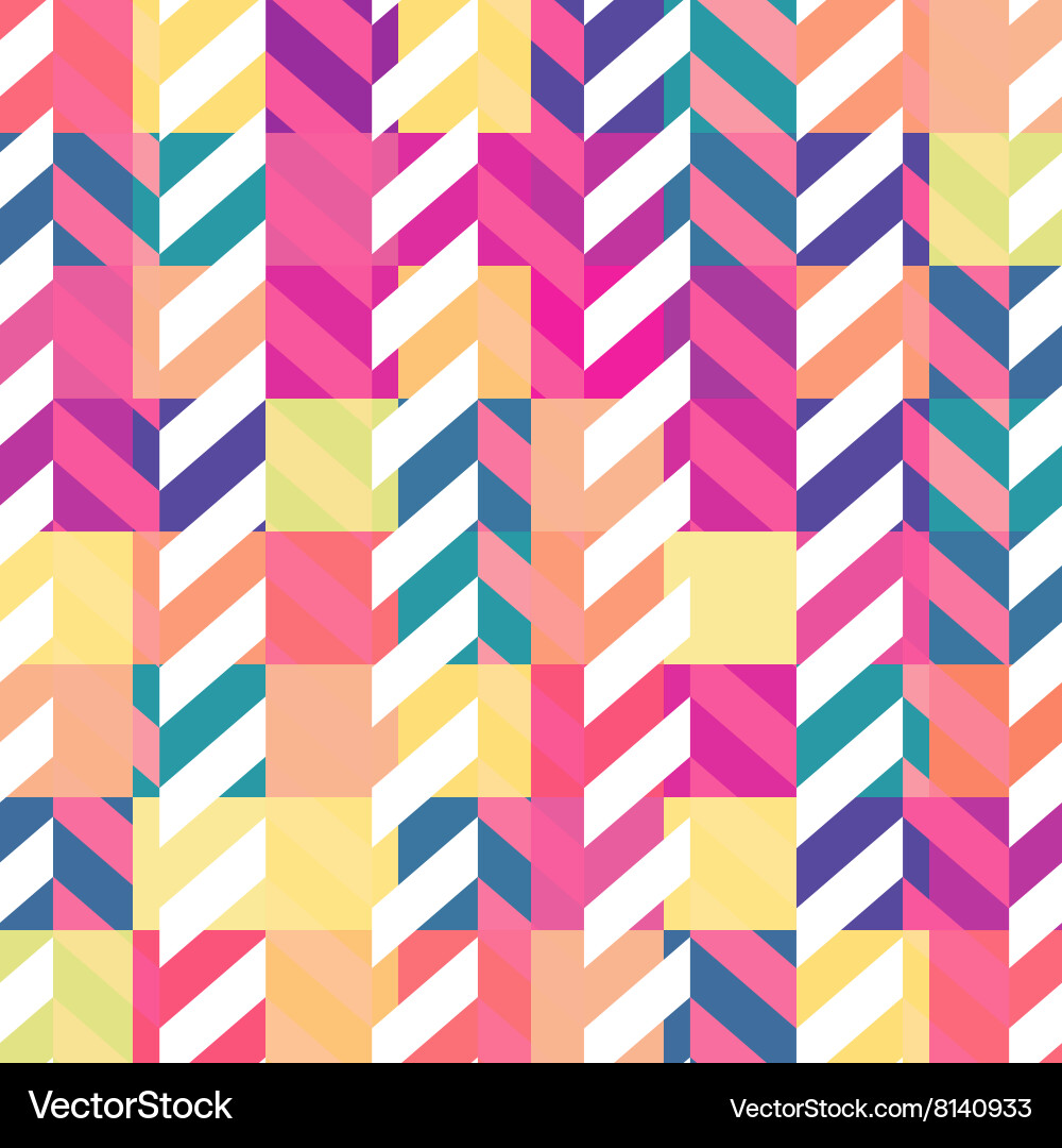 Seamless colorful geometric pattern vector image