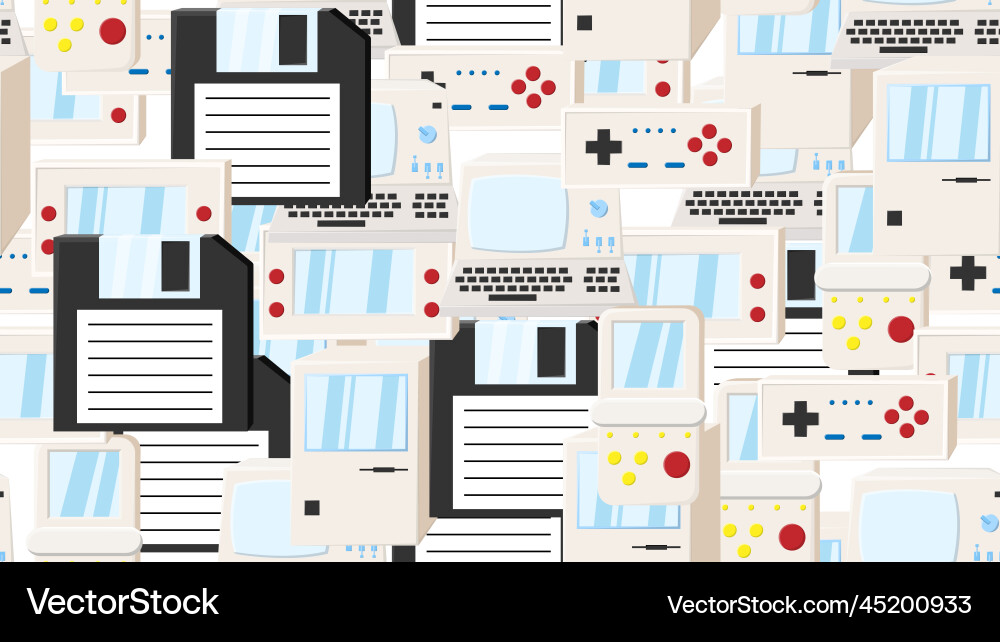 Seamless pattern endless with electronics Seamless pattern endless with electronics vector image