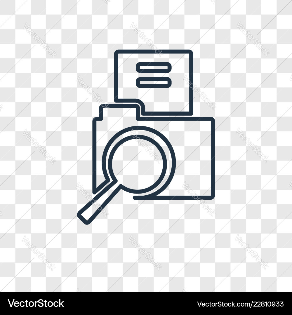 Searching files concept linear icon isolated Searching files concept linear icon isolated vector image