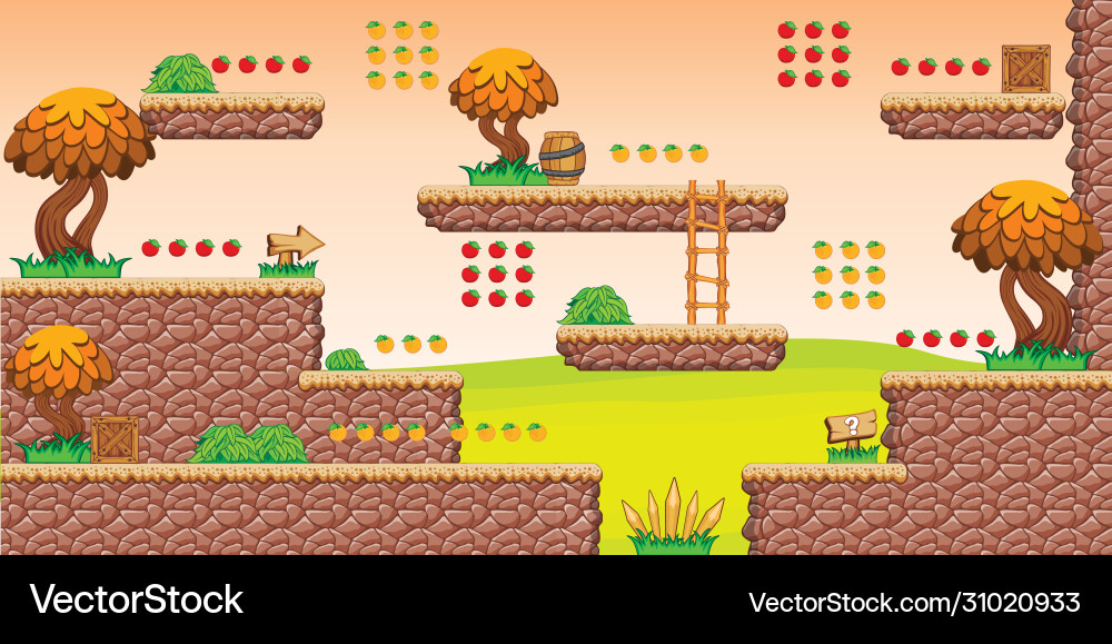 Tile set platform for game 12 Tile set platform for game 12 vector image