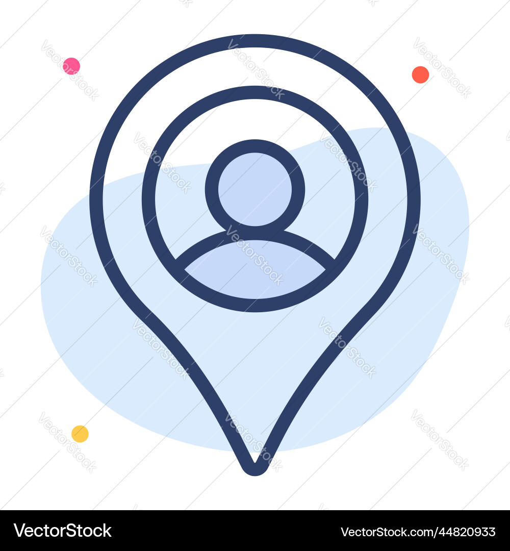 User location icon interface as a simple vector image