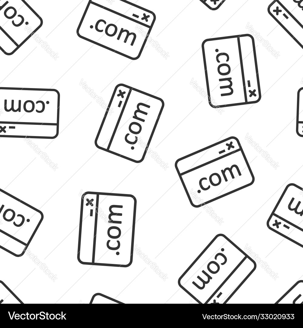 Website domain icon in flat style com internet Website domain icon in flat style com internet vector image
