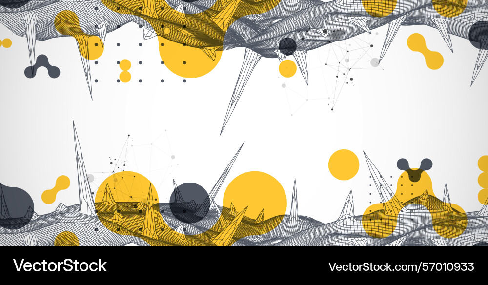 Wireframe Wissenschaft Hintergrund mit Plexus-Effekt Wireframe Wissenschaft Hintergrund mit Plexus-Effekt vektorbild