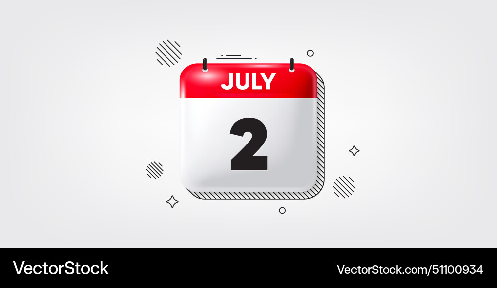 2nd day of the month icon event schedule date 2nd day of the month icon event schedule date vector image
