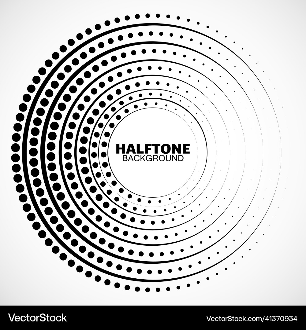 Abstract dotted circles dots in circular form Vector Image