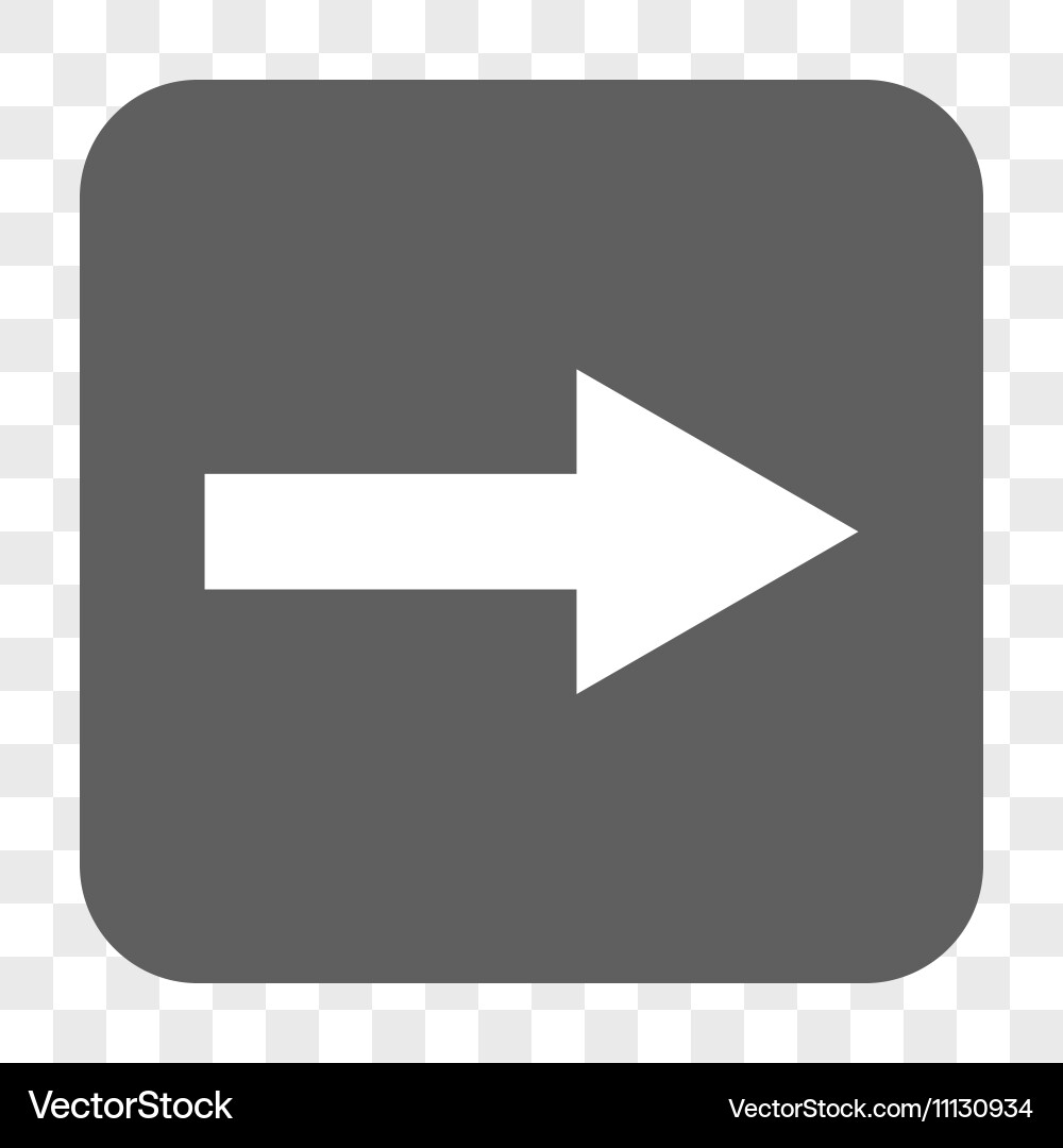 Arrow right rounded square button vector image