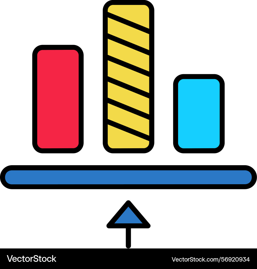 Bottom allignment icon design vector image
