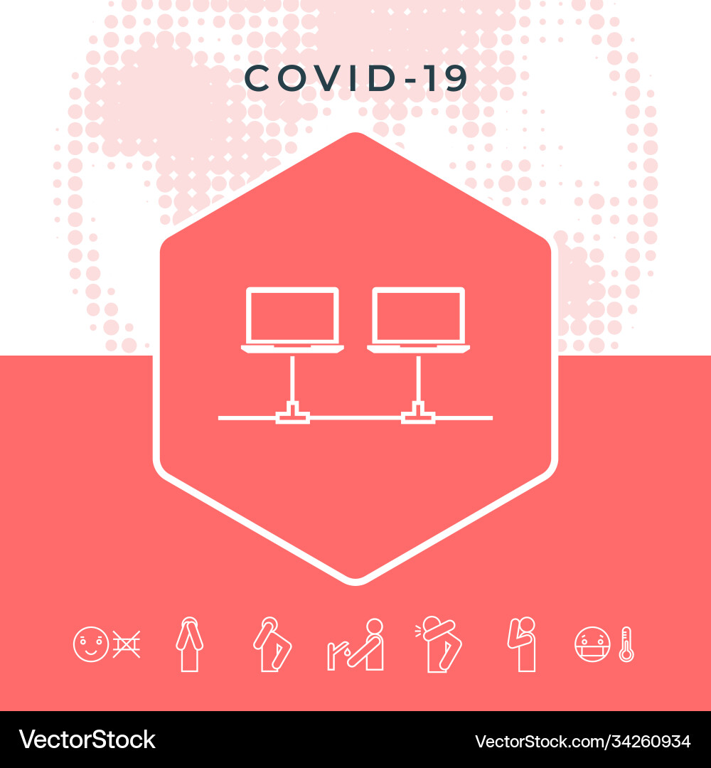 Computer network icon graphic elements Vector Image