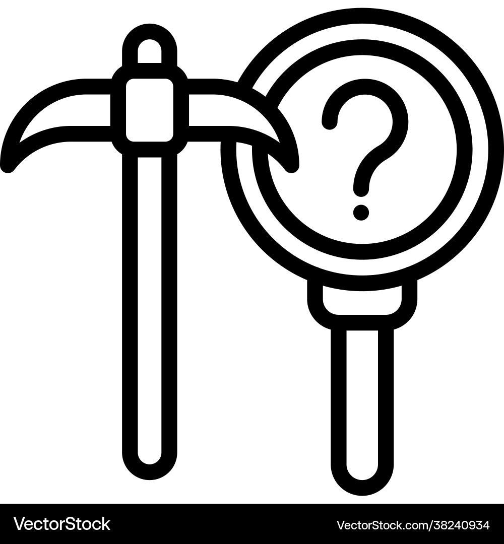 Cryptocurrency Mining & Search Icon – Royalty-Free Vector | VectorStock