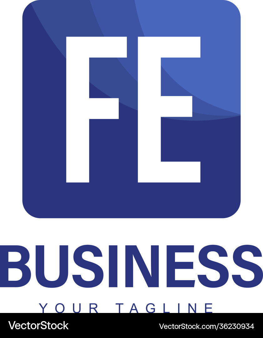 Fe initial a logo design with abstract style Fe initial a logo design with abstract style vector image