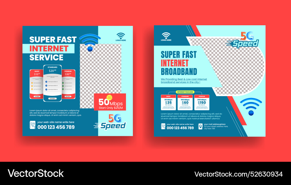 Internet service and wifi connection Vector Image