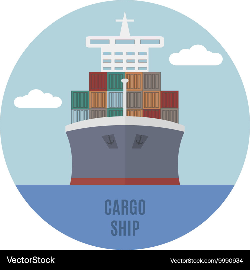 Modern Cargo Ship Royalty Free Vector Image - VectorStock