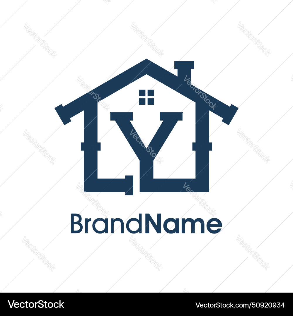 Modern initial y home plumbing logo Modern initial y home plumbing logo vector image