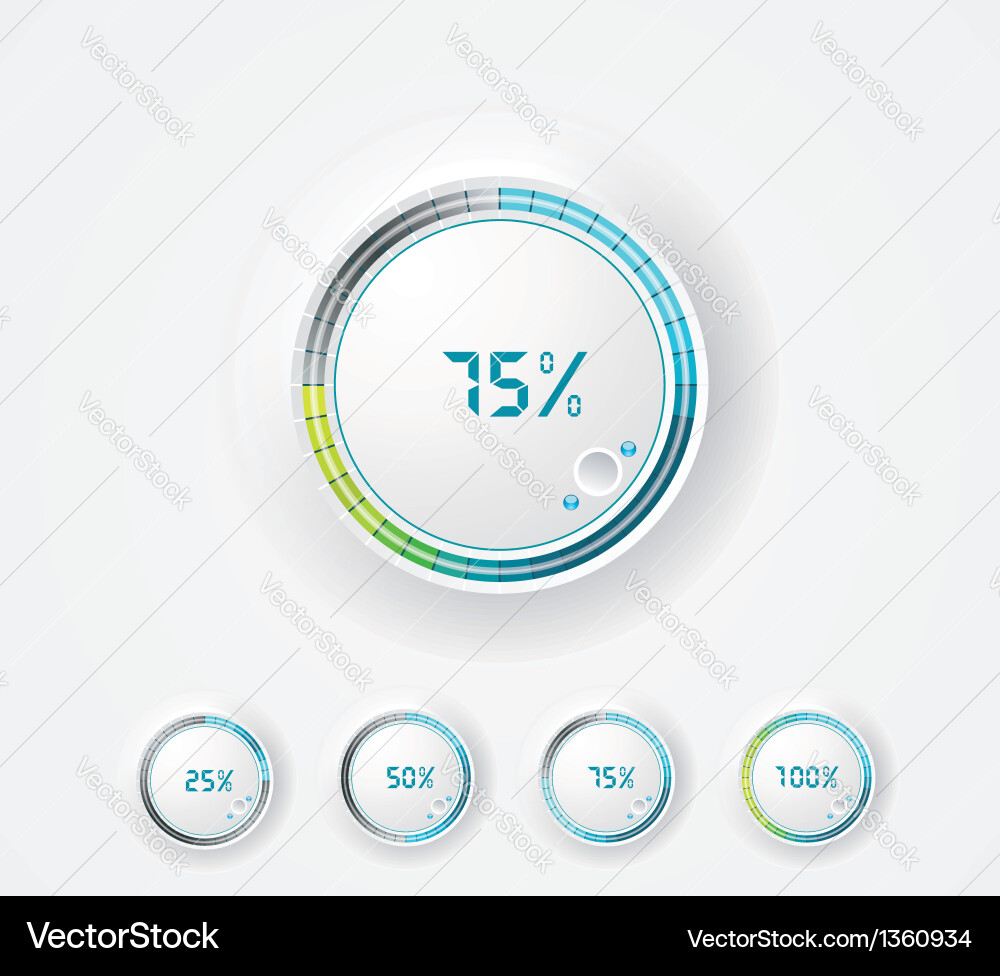 Modern Round Progress Indicator vector image