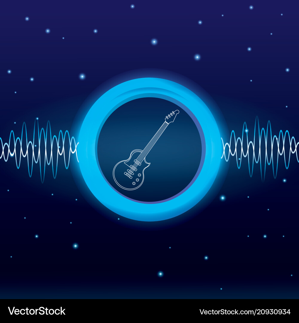 Music waves digital emblem Music waves digital emblem vector image