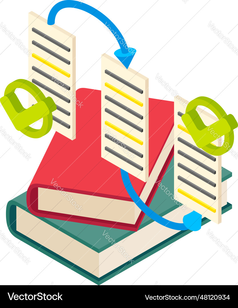 Ordered record icon isometric web page Ordered record icon isometric web page vector image