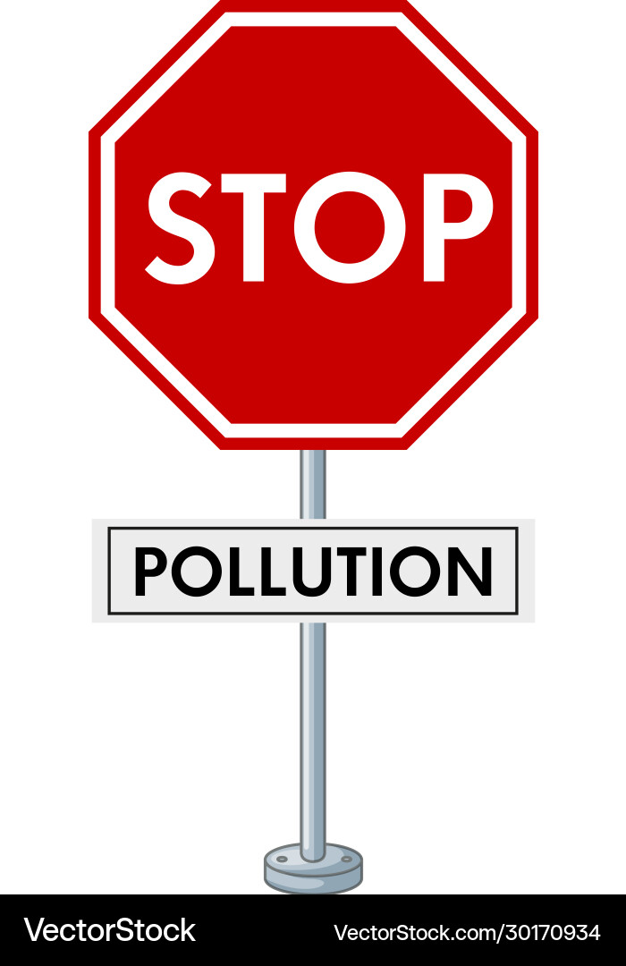 Poster design with stop pollution Poster design with stop pollution vector image