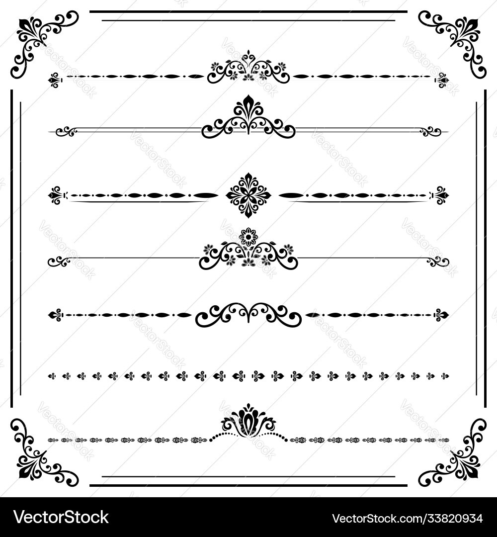 Set horizontal patterns Vector Image