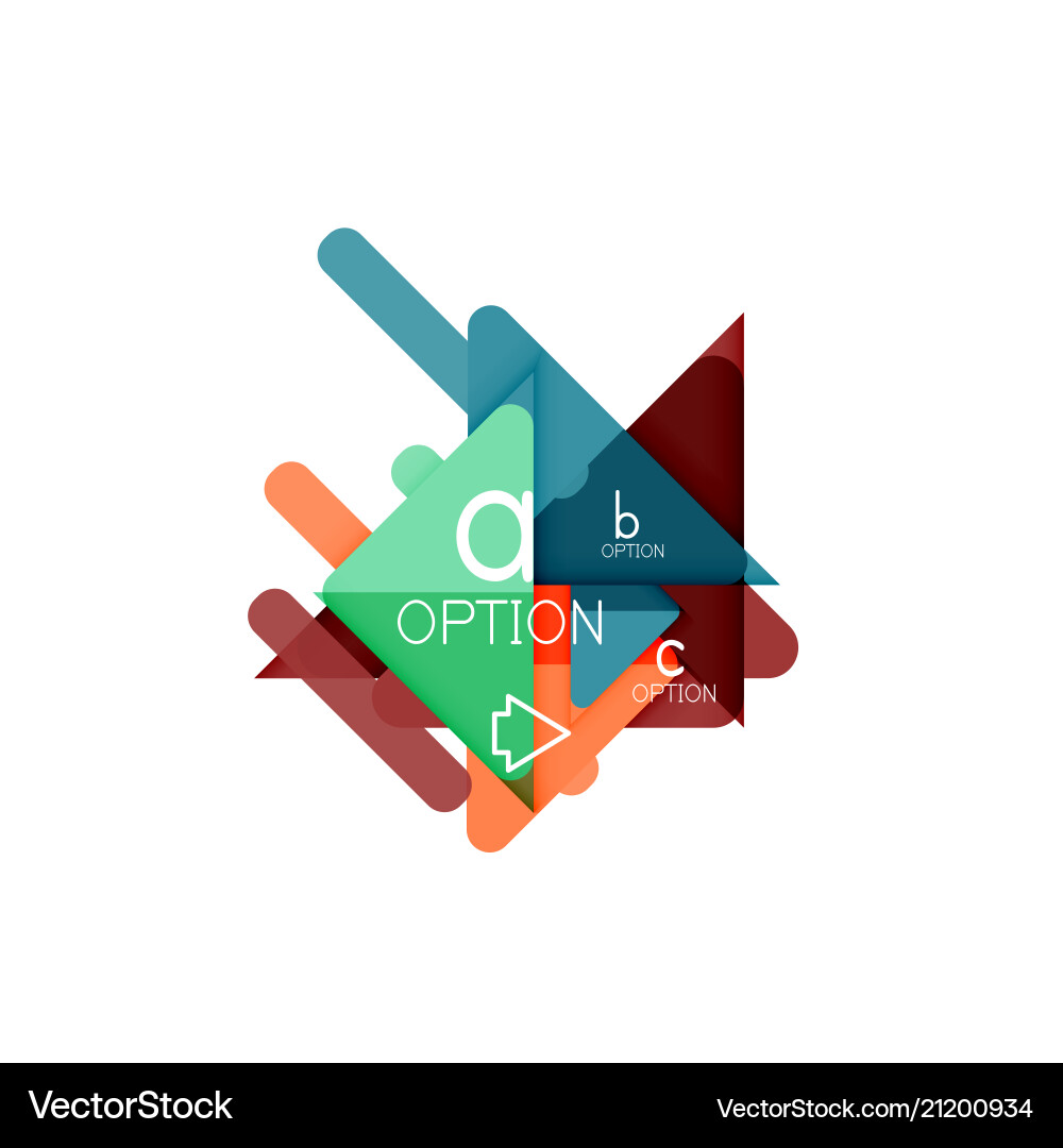 Triangle data visualization design option Triangle data visualization design option vector image