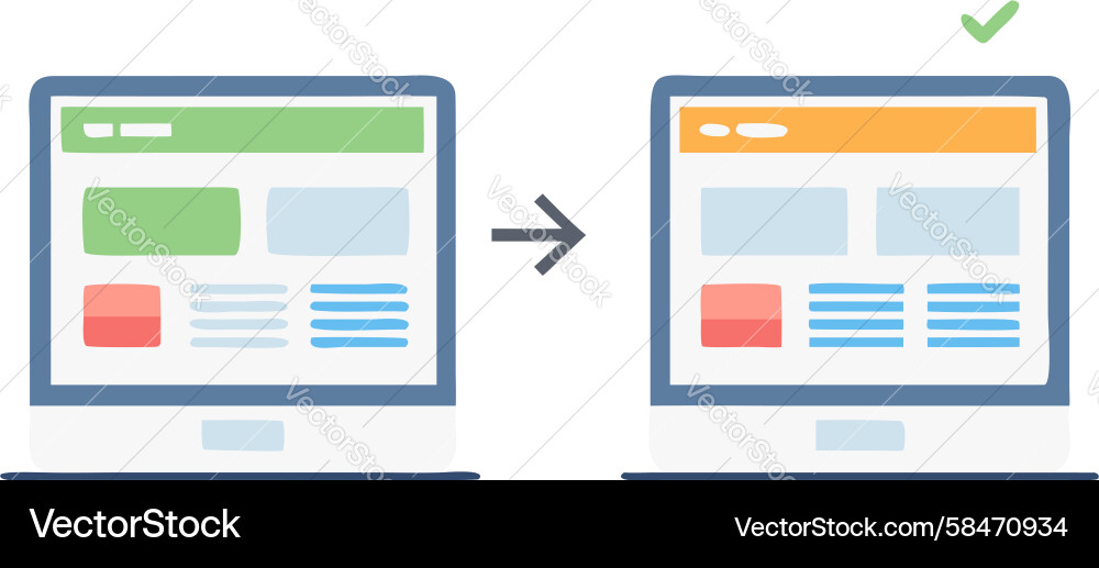 Web Development Transformation Vector Image