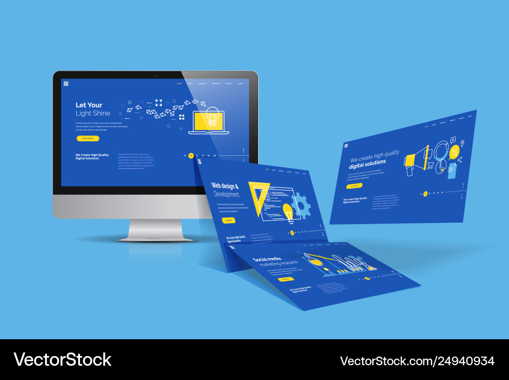 Website Development Concepts vector image