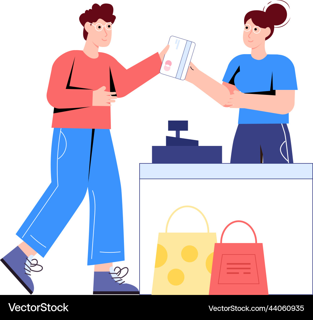 A scalable flat of counter Vector Image