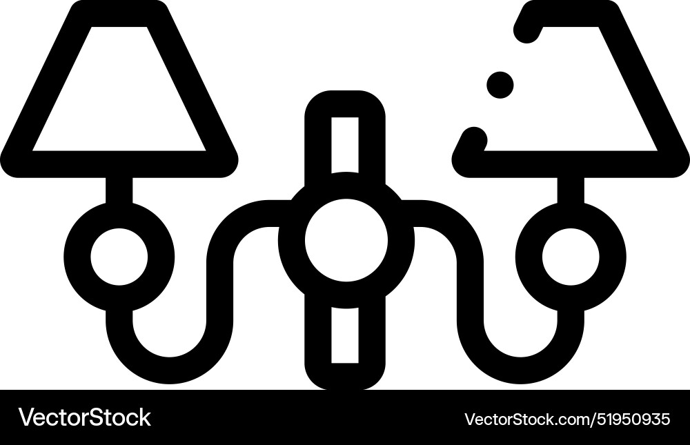 Ceiling lamp icon thin linear style design Vector Image