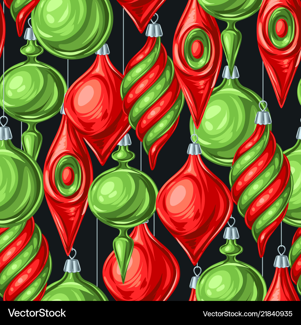 Christmas seamless pattern with balls Royalty Free Vector