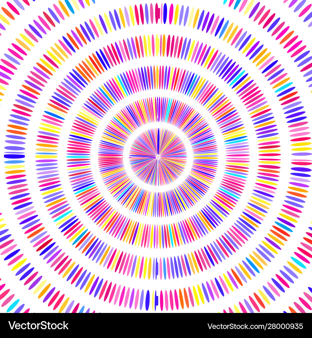 Circle with multicolored rays vector image