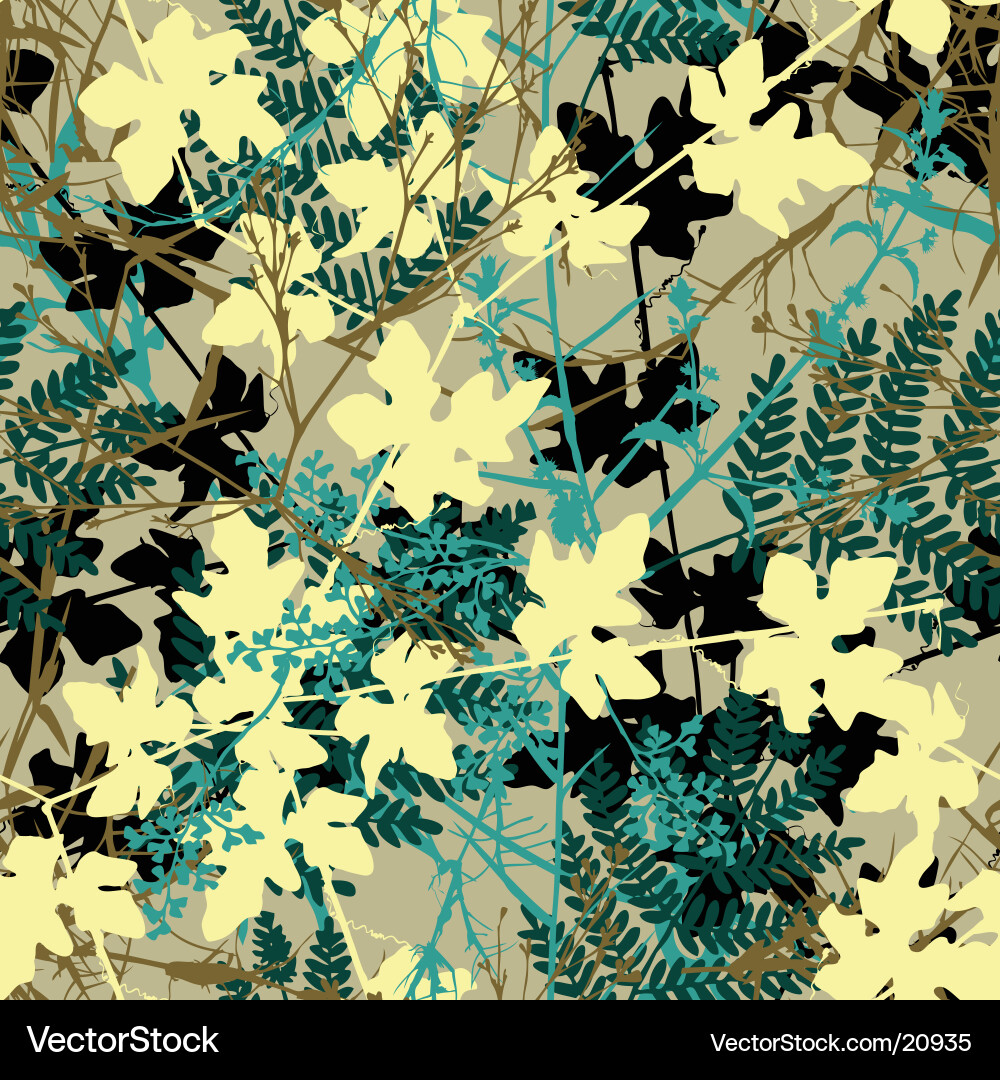 Dense Foliage Pattern Vector Image