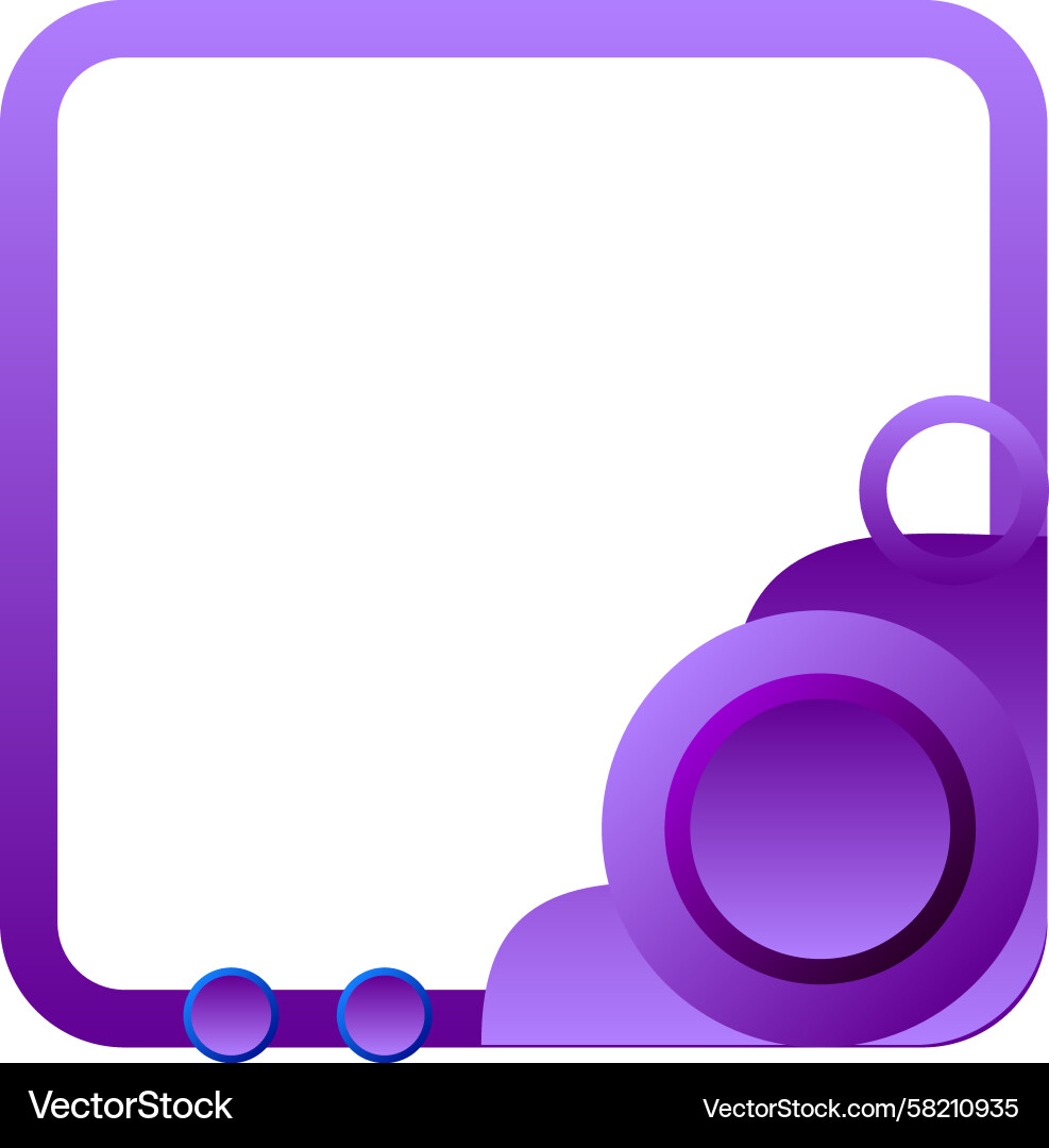 Geometric Gradient Frame Vector Image